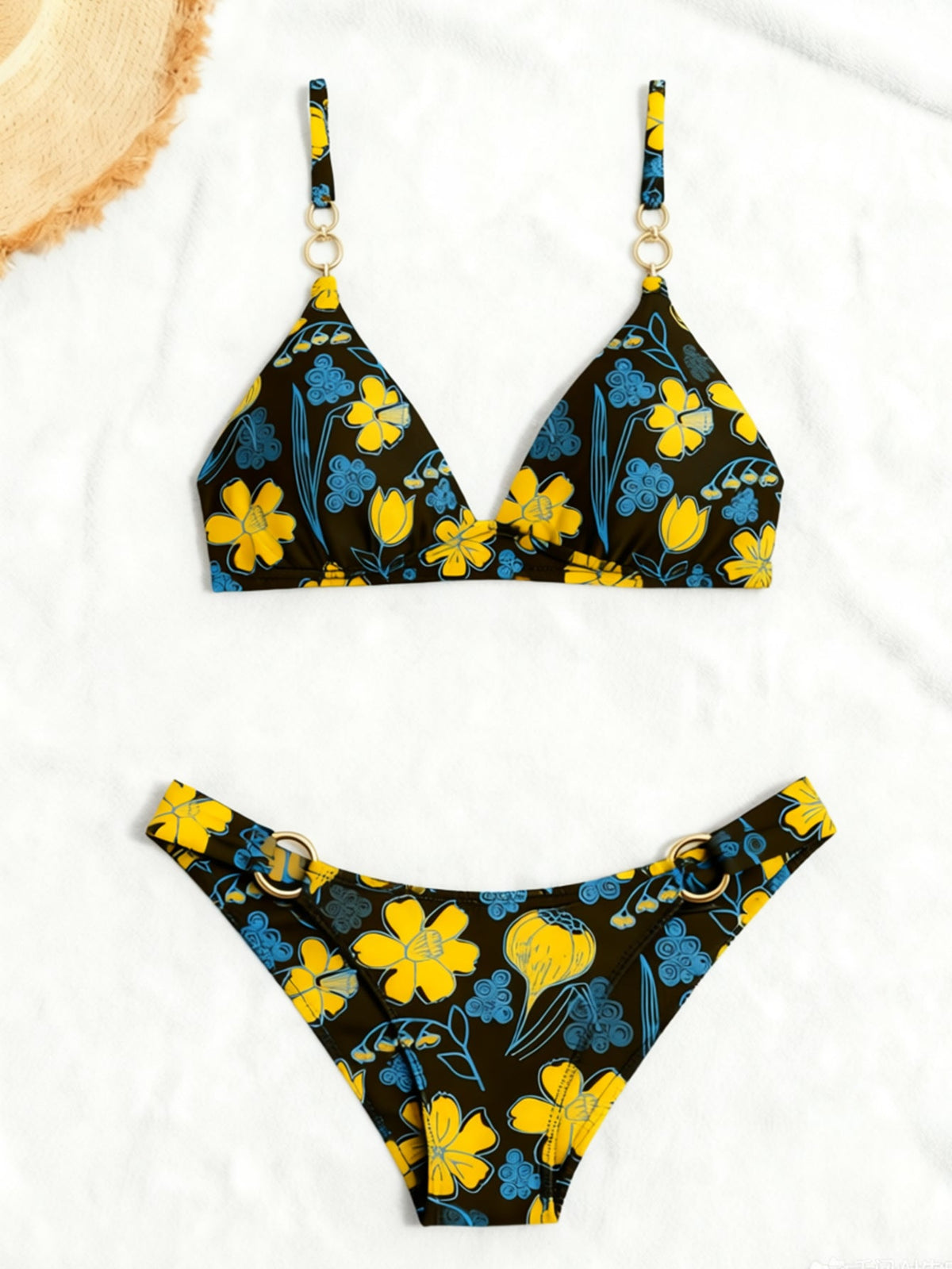 Multi‑Print Triangle Bikini Set