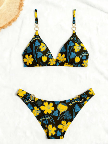 Multi‑Print Triangle Bikini Set