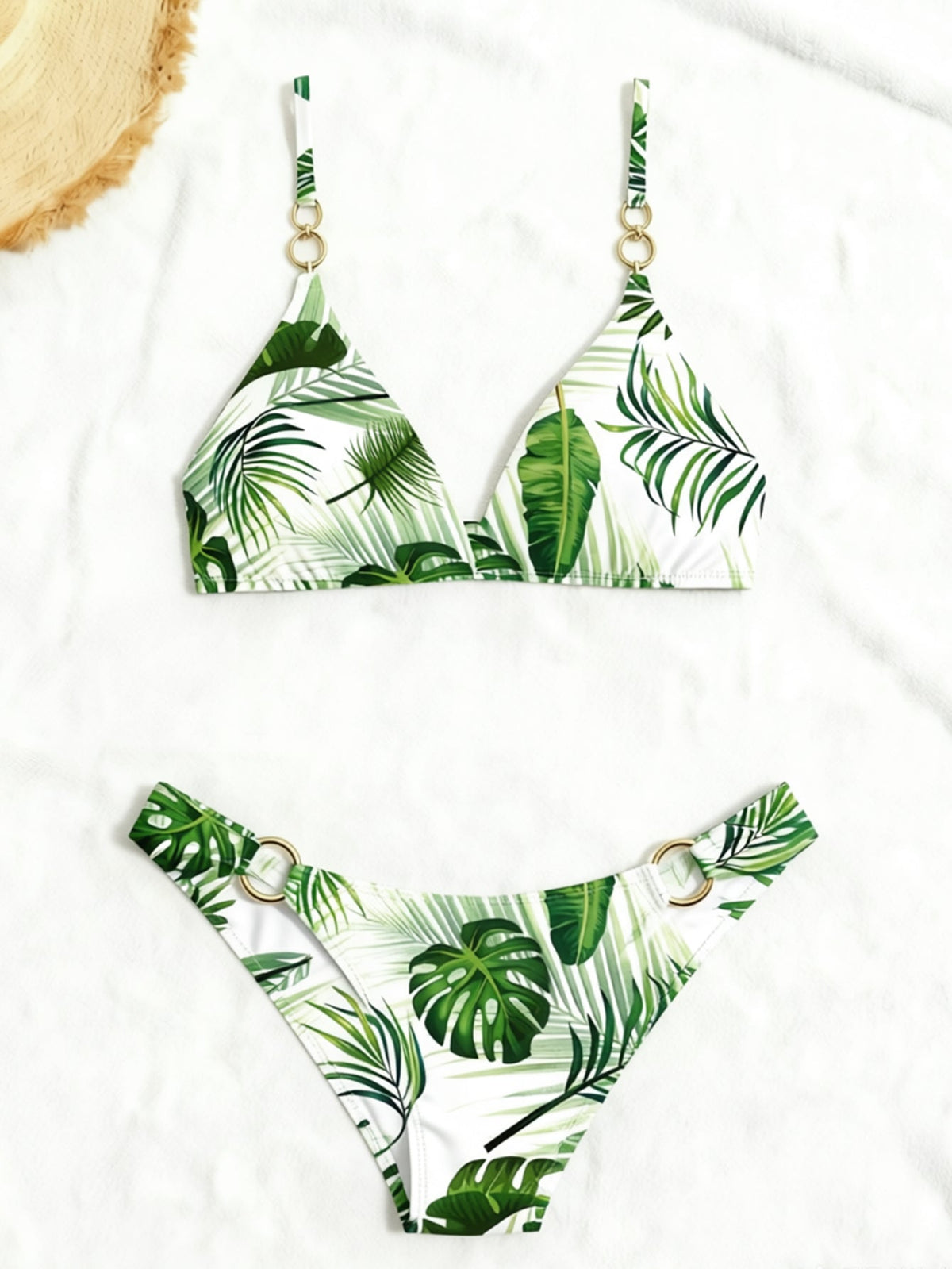 Multi‑Print Triangle Bikini Set