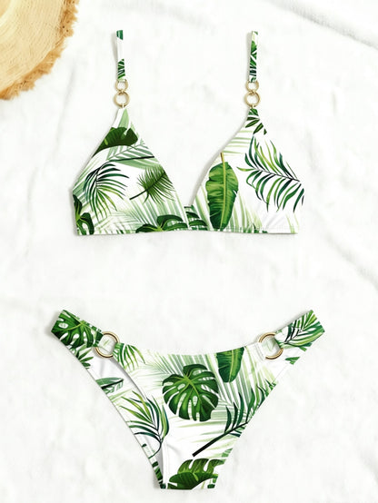 Multi‑Print Triangle Bikini Set