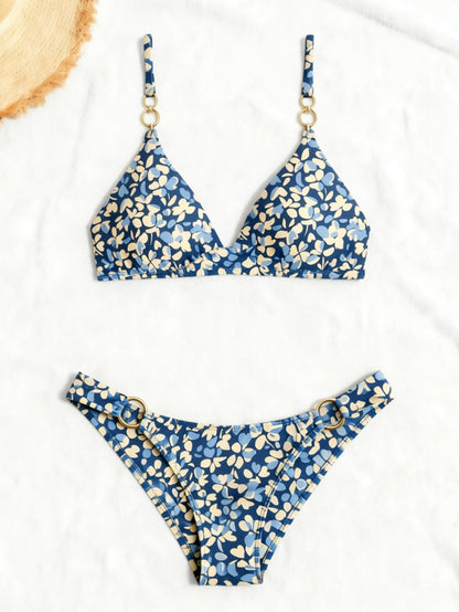 Multi‑Print Triangle Bikini Set