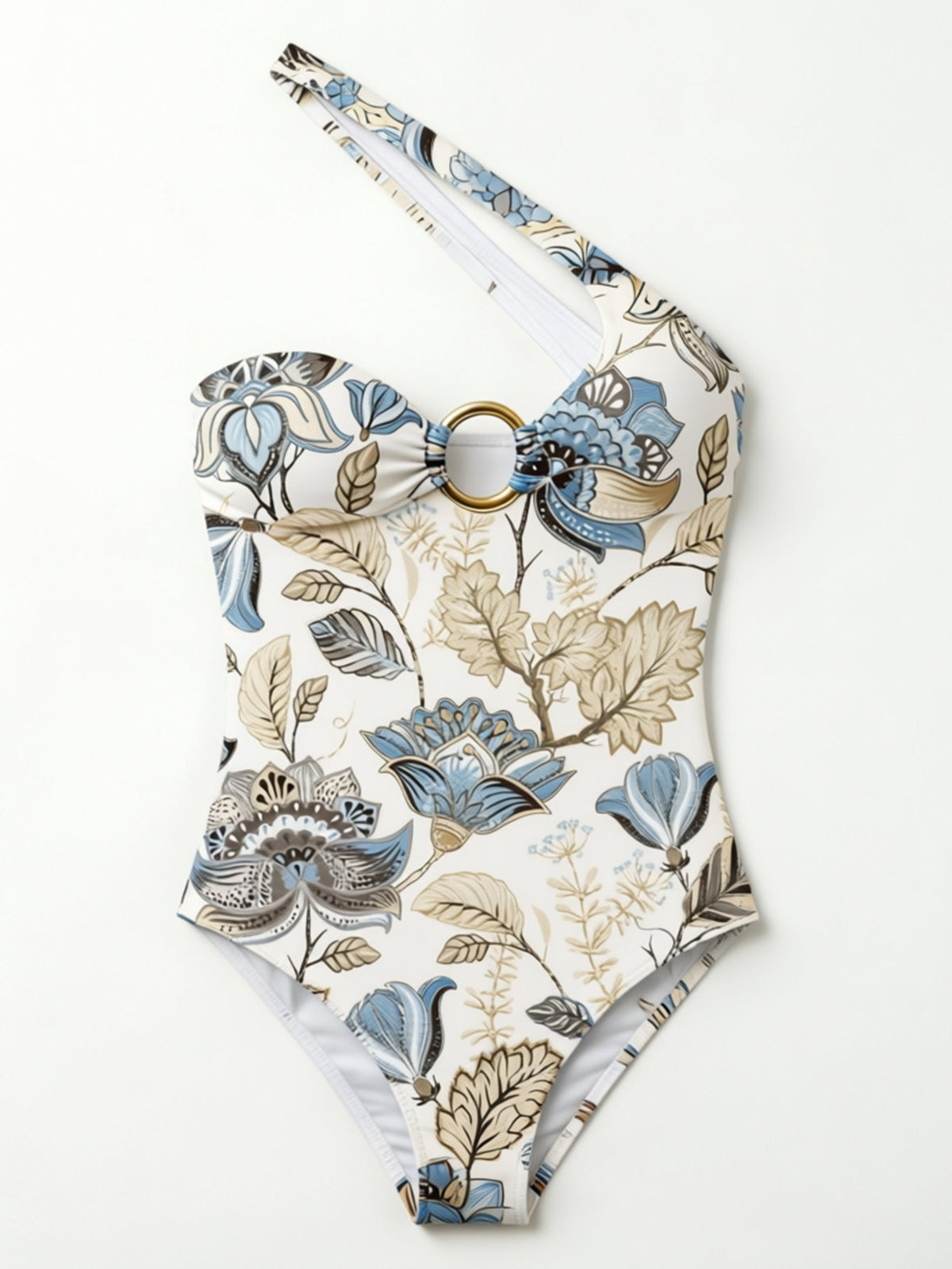 One‑Shoulder O‑Ring One‑Piece Swimsuit