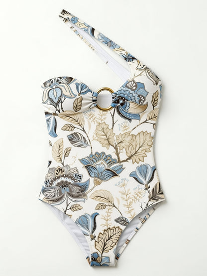 One‑Shoulder O‑Ring One‑Piece Swimsuit