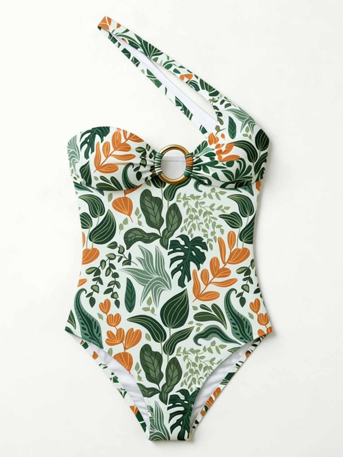 One‑Shoulder O‑Ring One‑Piece Swimsuit
