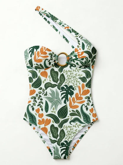 One‑Shoulder O‑Ring One‑Piece Swimsuit