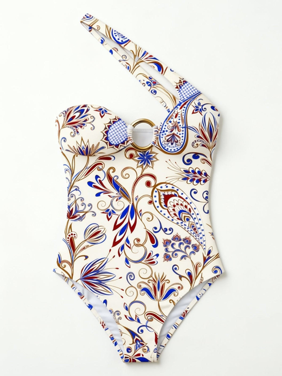 One‑Shoulder O‑Ring One‑Piece Swimsuit