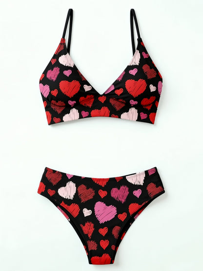 Multi‑Print Triangle Bikini Set