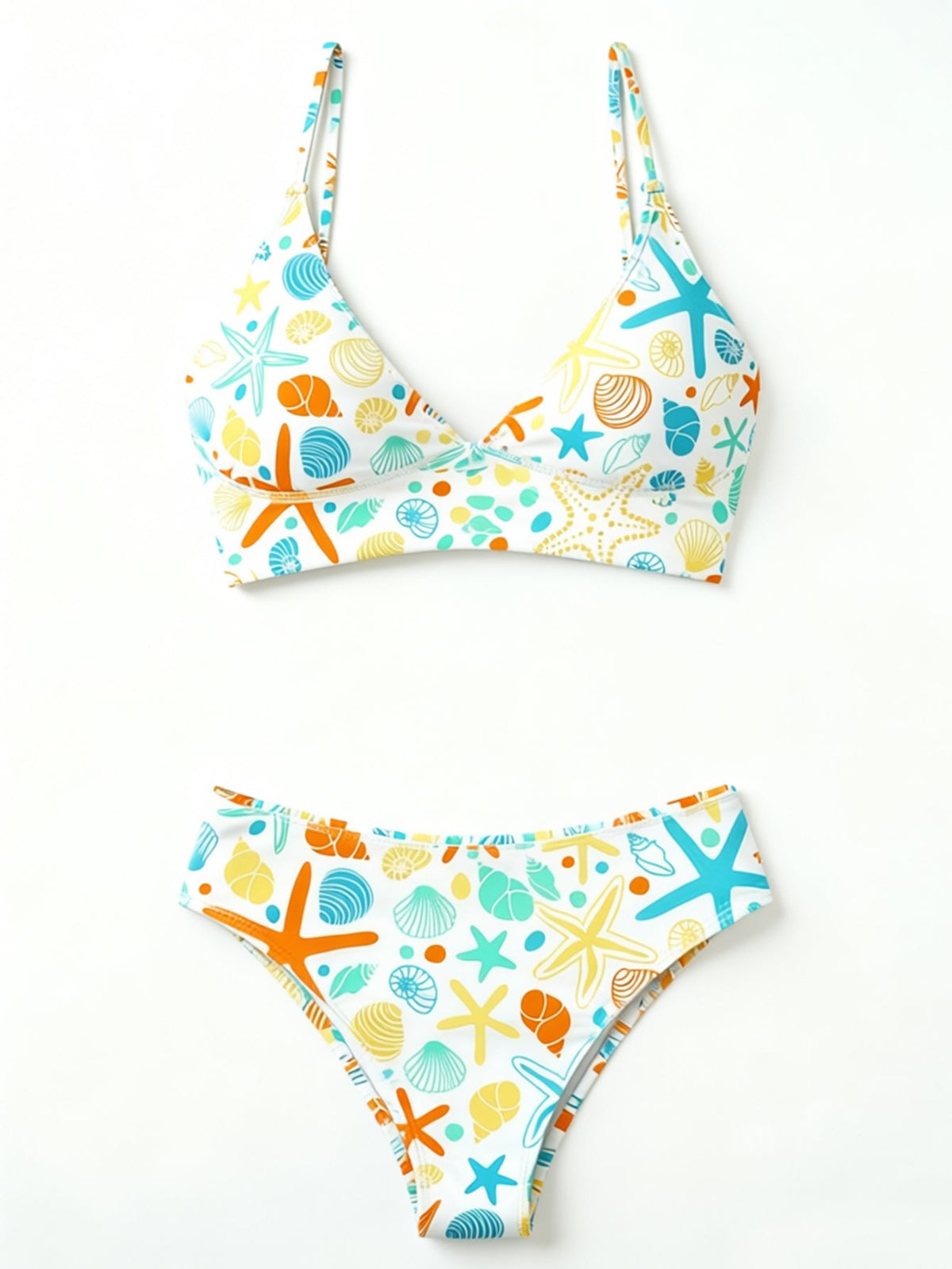 Multi‑Print Triangle Bikini Set